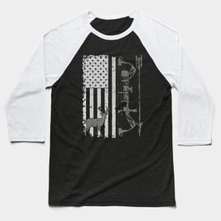 American Deer Hunting Bow Hunter Flag Accessories Baseball T-Shirt